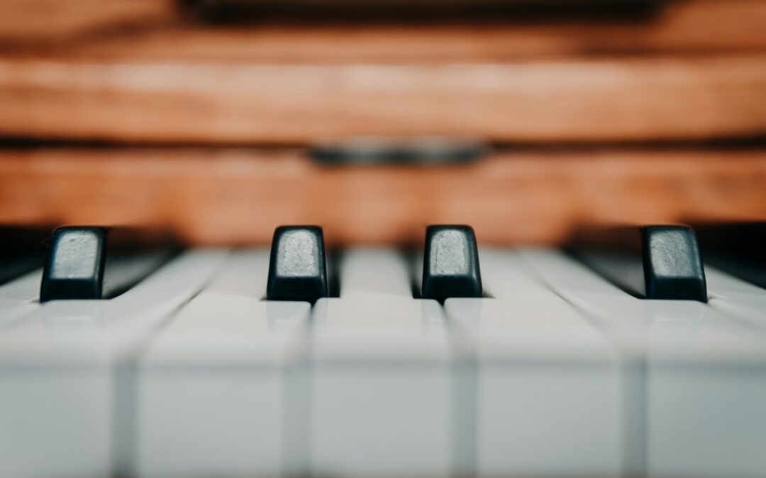 selective focus photography of piano keys